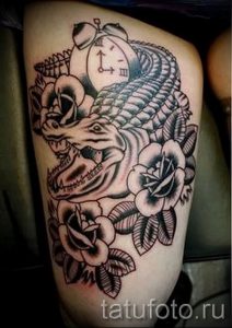 Фото тату крокодил для статьи про значение татуировки крокодил - tatufoto.ru - 14
