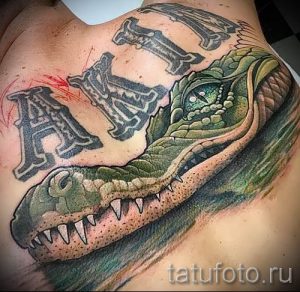 Фото тату крокодил для статьи про значение татуировки крокодил - tatufoto.ru - 24