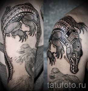 Фото тату крокодил для статьи про значение татуировки крокодил - tatufoto.ru - 27