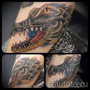 Фото тату крокодил для статьи про значение татуировки крокодил - tatufoto.ru - 47