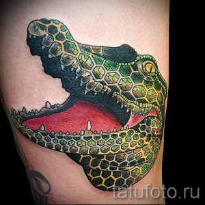 Фото тату крокодил для статьи про значение татуировки крокодил - tatufoto.ru - 49