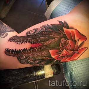 Фото тату крокодил для статьи про значение татуировки крокодил - tatufoto.ru - 50
