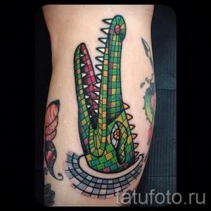 Фото тату крокодил для статьи про значение татуировки крокодил - tatufoto.ru - 52