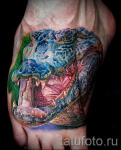 Фото тату крокодил для статьи про значение татуировки крокодил - tatufoto.ru - 53