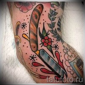 Фото тату лезвие - примеры для статьи про значение лезвия в тату - tatufoto.ru - 3