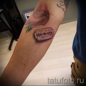 Фото тату лезвие - примеры для статьи про значение лезвия в тату - tatufoto.ru - 8