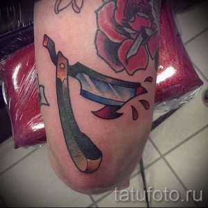 Фото тату лезвие - примеры для статьи про значение лезвия в тату - tatufoto.ru - 12