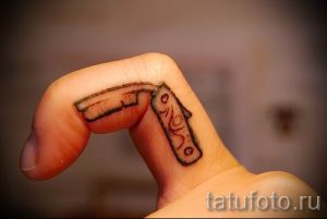 Фото тату лезвие - примеры для статьи про значение лезвия в тату - tatufoto.ru - 15