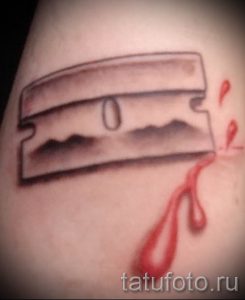 Фото тату лезвие - примеры для статьи про значение лезвия в тату - tatufoto.ru - 25