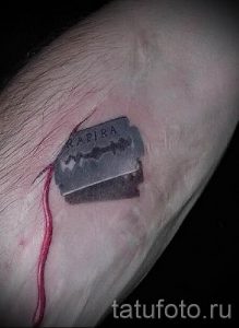 Фото тату лезвие - примеры для статьи про значение лезвия в тату - tatufoto.ru - 32