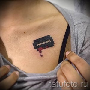 Фото тату лезвие - примеры для статьи про значение лезвия в тату - tatufoto.ru - 38