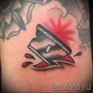 Фото тату лезвие - примеры для статьи про значение лезвия в тату - tatufoto.ru - 41