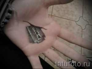 Фото тату лезвие - примеры для статьи про значение лезвия в тату - tatufoto.ru - 42