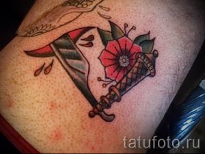 Фото тату лезвие - примеры для статьи про значение лезвия в тату - tatufoto.ru - 45