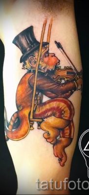 Фото тату обезьяна как пример для статьи про значение татуировки — tatufoto.ru — 1