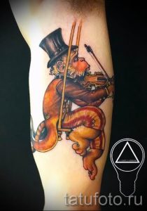 Фото тату обезьяна как пример для статьи про значение татуировки - tatufoto.ru - 1