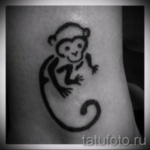 Фото тату обезьяна как пример для статьи про значение татуировки - tatufoto.ru - 2