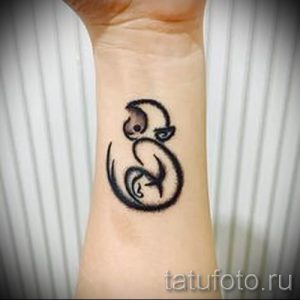 Фото тату обезьяна как пример для статьи про значение татуировки - tatufoto.ru - 4