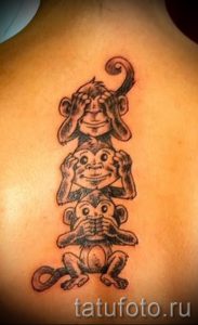 Фото тату обезьяна как пример для статьи про значение татуировки - tatufoto.ru - 7
