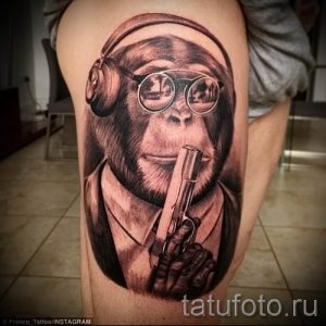 Фото тату обезьяна как пример для статьи про значение татуировки - tatufoto.ru - 9
