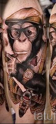 Фото тату обезьяна как пример для статьи про значение татуировки — tatufoto.ru — 11