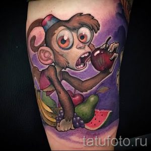 Фото тату обезьяна как пример для статьи про значение татуировки - tatufoto.ru - 12