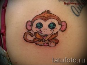 Фото тату обезьяна как пример для статьи про значение татуировки - tatufoto.ru - 13