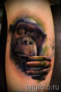 Фото тату обезьяна как пример для статьи про значение татуировки - tatufoto.ru - 14