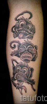 Фото тату обезьяна как пример для статьи про значение татуировки — tatufoto.ru — 16
