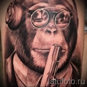 Фото тату обезьяна как пример для статьи про значение татуировки - tatufoto.ru - 19