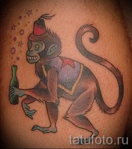Фото тату обезьяна как пример для статьи про значение татуировки - tatufoto.ru - 20