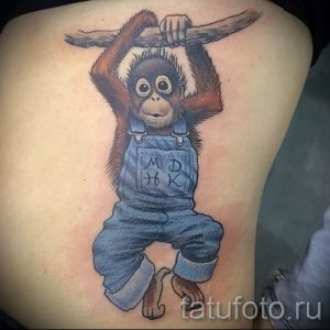 Фото тату обезьяна как пример для статьи про значение татуировки - tatufoto.ru - 21