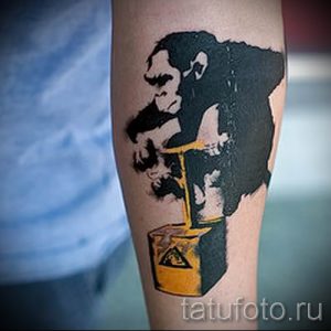 Фото тату обезьяна как пример для статьи про значение татуировки - tatufoto.ru - 23