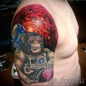 Фото тату обезьяна как пример для статьи про значение татуировки - tatufoto.ru - 26