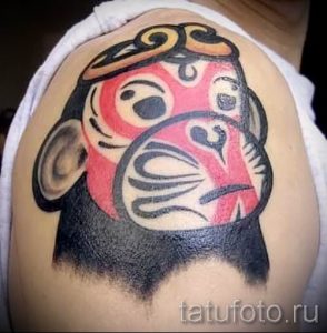 Фото тату обезьяна как пример для статьи про значение татуировки - tatufoto.ru - 28