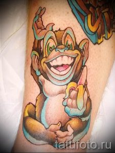 Фото тату обезьяна как пример для статьи про значение татуировки - tatufoto.ru - 29