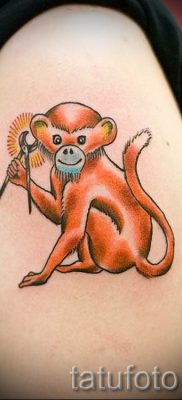 Фото тату обезьяна как пример для статьи про значение татуировки — tatufoto.ru — 30