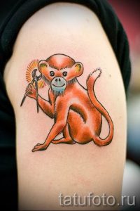 Фото тату обезьяна как пример для статьи про значение татуировки - tatufoto.ru - 30