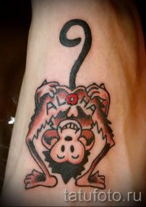 Фото тату обезьяна как пример для статьи про значение татуировки - tatufoto.ru - 32
