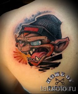 Фото тату обезьяна как пример для статьи про значение татуировки - tatufoto.ru - 33