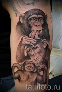 Фото тату обезьяна как пример для статьи про значение татуировки - tatufoto.ru - 35