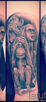 Фото тату обезьяна как пример для статьи про значение татуировки — tatufoto.ru — 36
