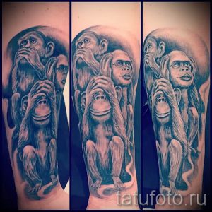 Фото тату обезьяна как пример для статьи про значение татуировки - tatufoto.ru - 36