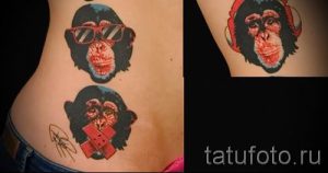 Фото тату обезьяна как пример для статьи про значение татуировки - tatufoto.ru - 37