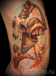 Фото тату обезьяна как пример для статьи про значение татуировки - tatufoto.ru - 39