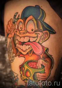Фото тату обезьяна как пример для статьи про значение татуировки - tatufoto.ru - 46