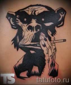 Фото тату обезьяна как пример для статьи про значение татуировки - tatufoto.ru - 47