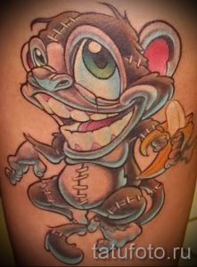 Фото тату обезьяна как пример для статьи про значение татуировки - tatufoto.ru - 49