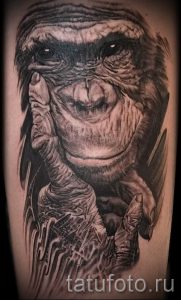 Фото тату обезьяна как пример для статьи про значение татуировки - tatufoto.ru - 51