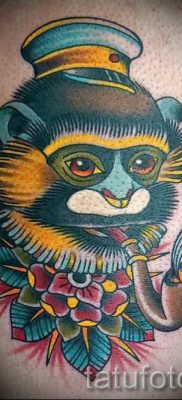Фото тату обезьяна как пример для статьи про значение татуировки — tatufoto.ru — 52